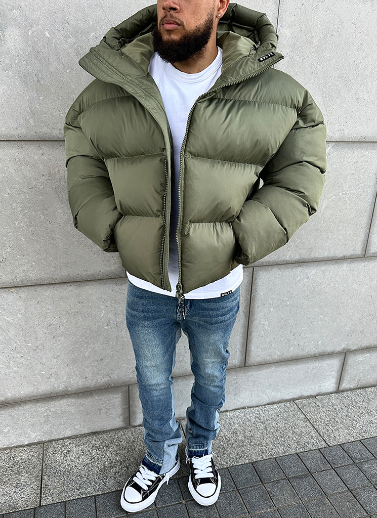 Vintage Puffer Jacket - Khaki