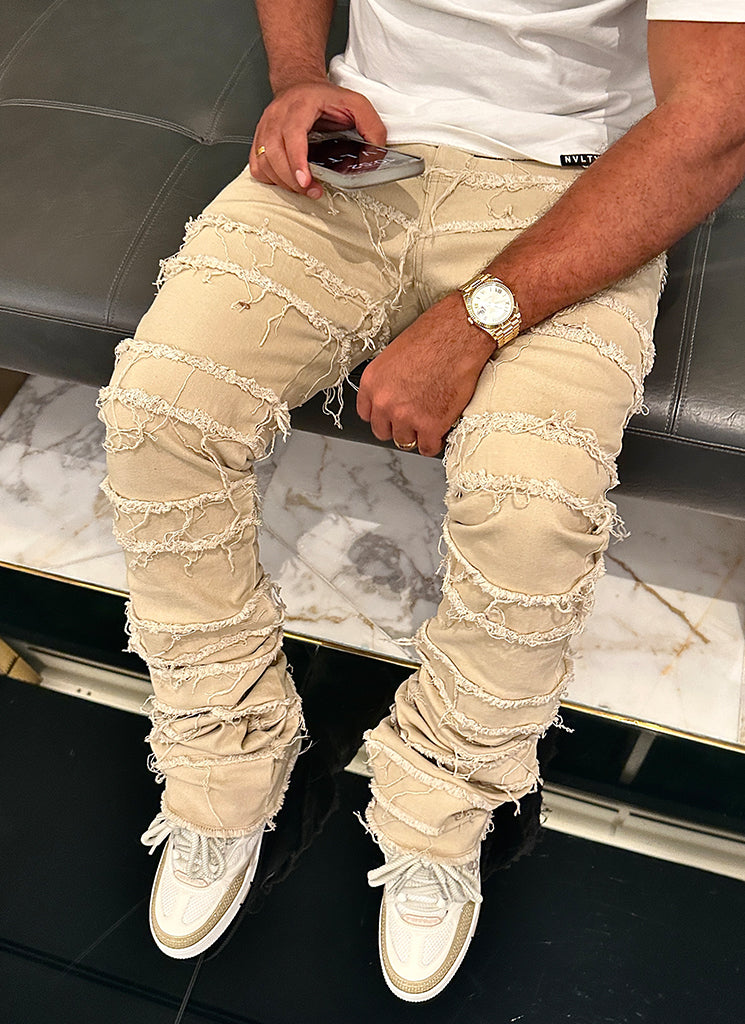 Vintage Flare Thread Jeans - Stein