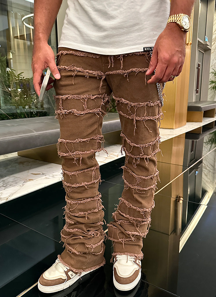 Vintage Flare Thread Jeans - Braun