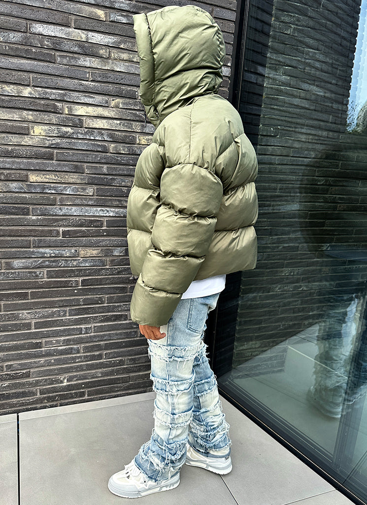 Vintage Puffer Jacket - Khaki