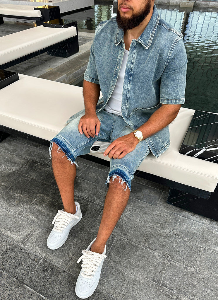 Vintage Carpenter Jeanshemd - Blau