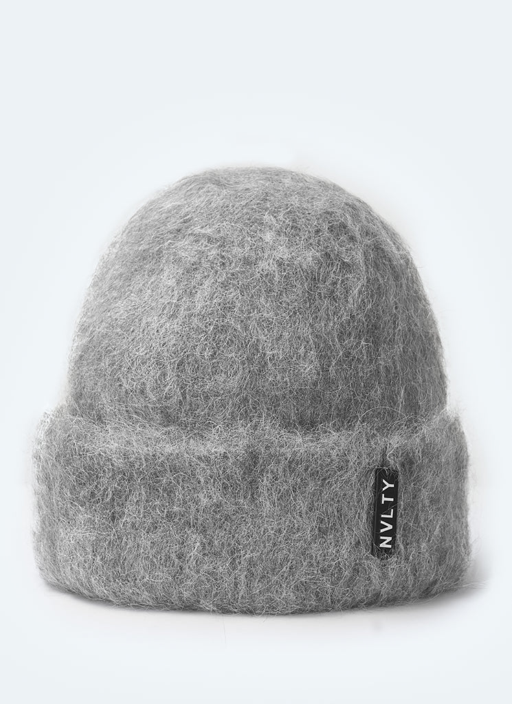 Mohair-Mütze - Grau
