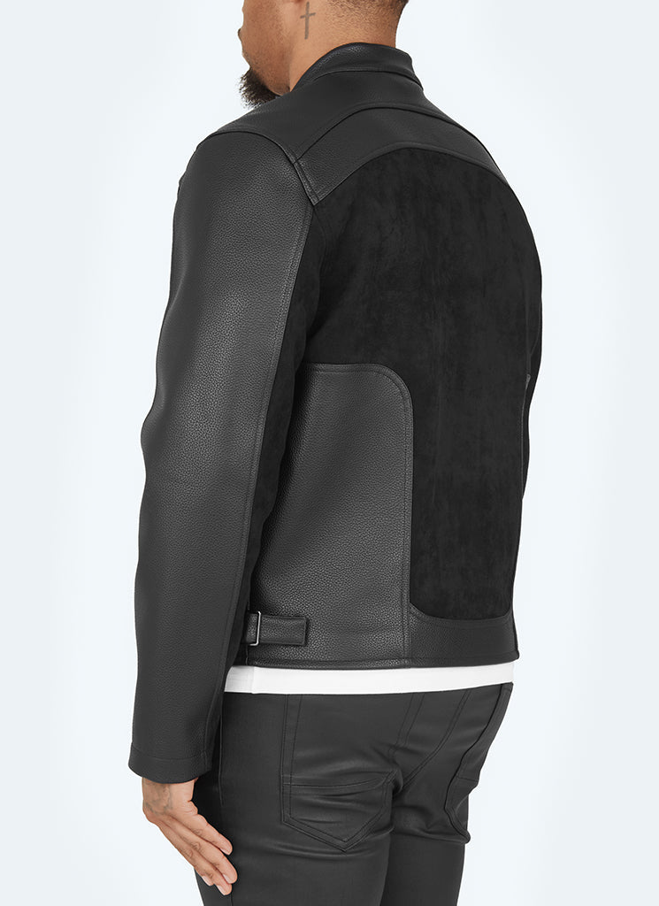 Moto-Bikerjacke - Schwarz