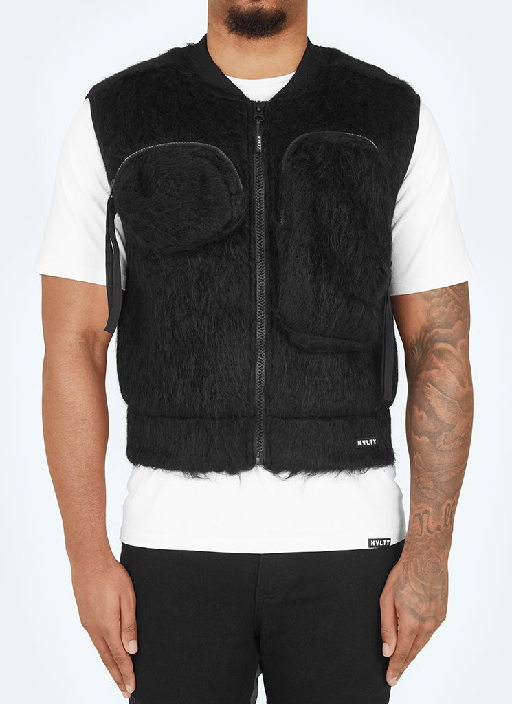 Mohair Multi Pocket Harness - Black