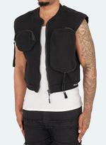 Multi Pocket Ribbed Harness - Black