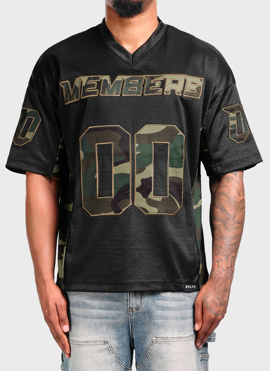 Members Camo Jersey - Black