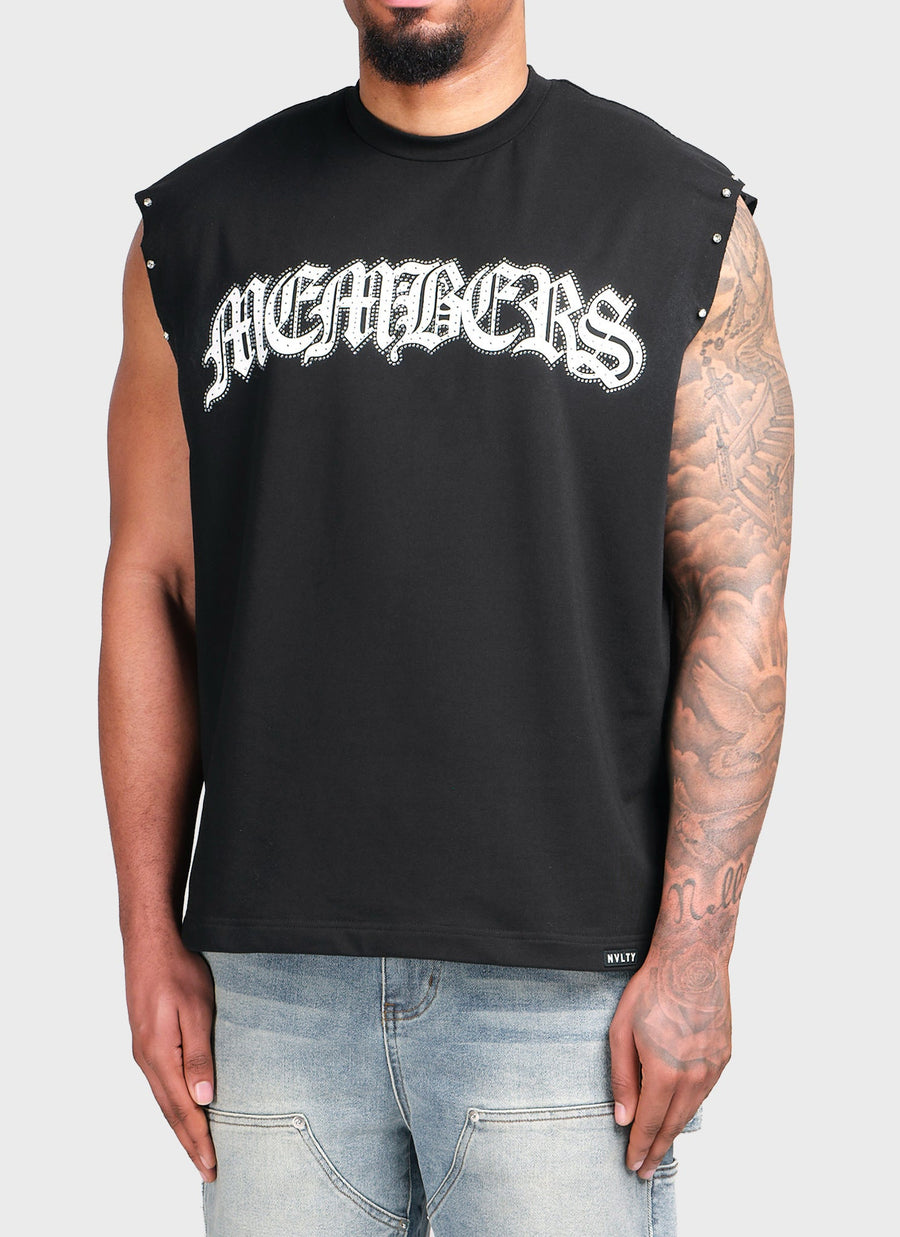 Members Built VVS Sleeveless T-Shirt - Black