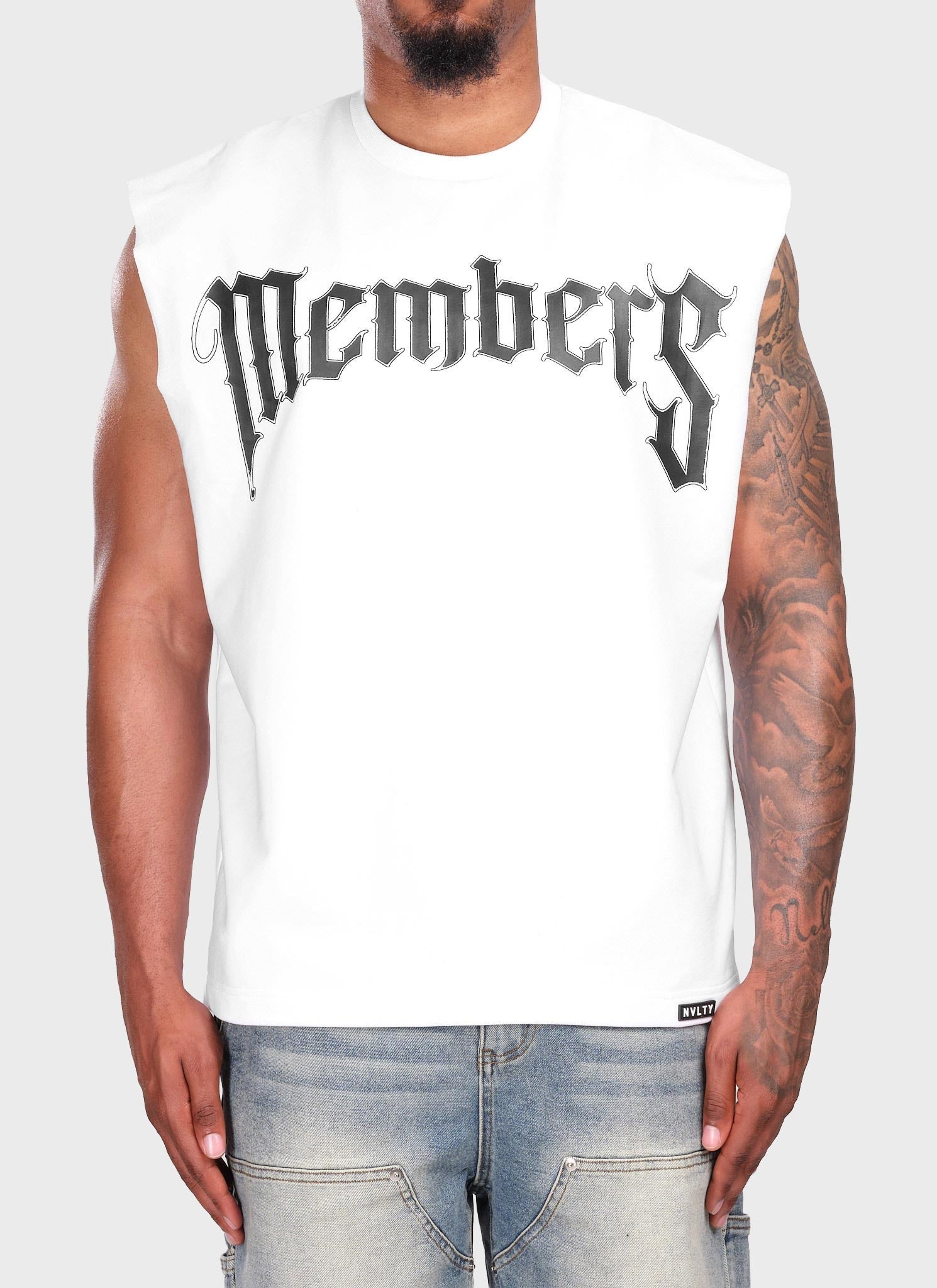 Members Arc Ärmelloses T-Shirt - Weiß