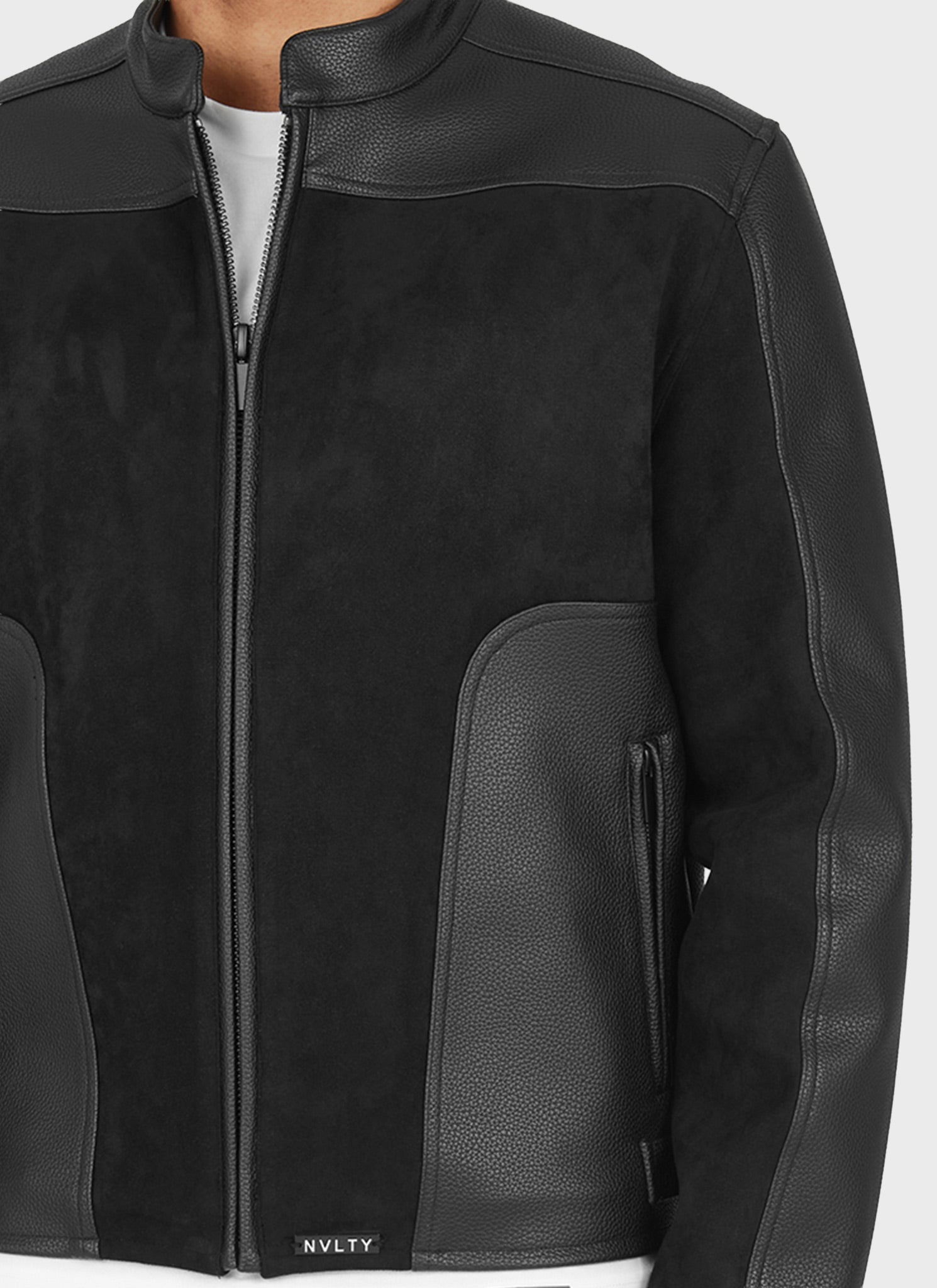 Moto-Bikerjacke - Schwarz