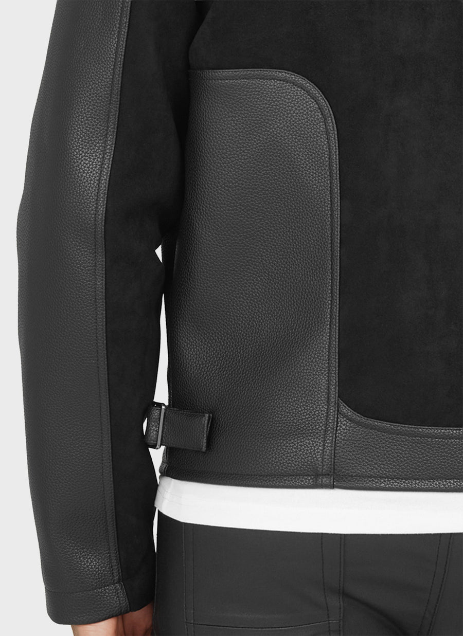 Moto-Bikerjacke - Schwarz