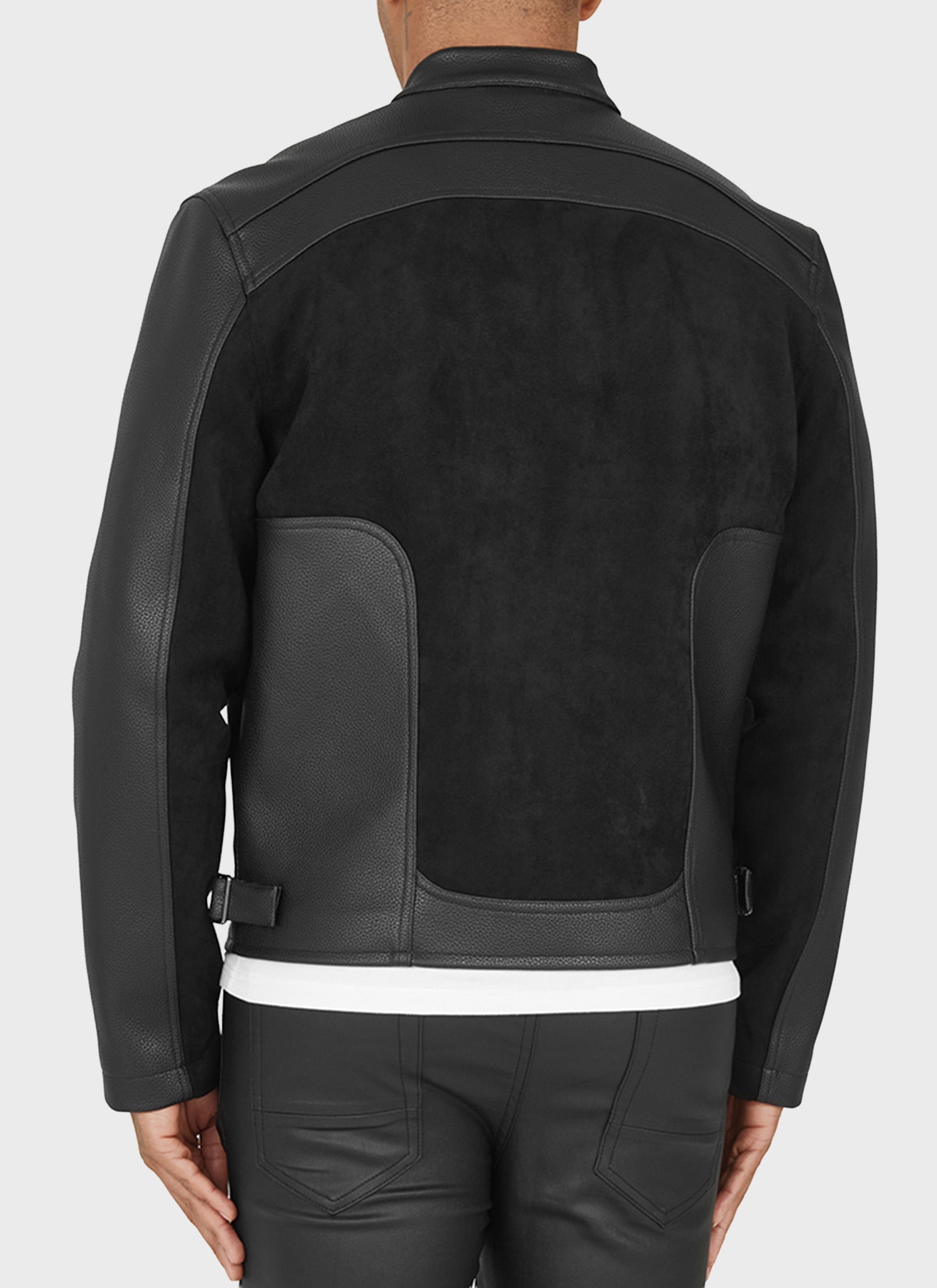 Moto-Bikerjacke - Schwarz
