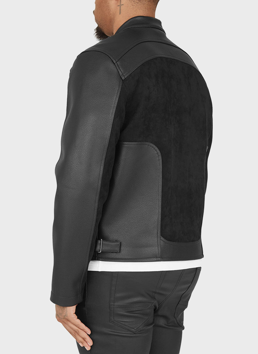 Moto-Bikerjacke - Schwarz