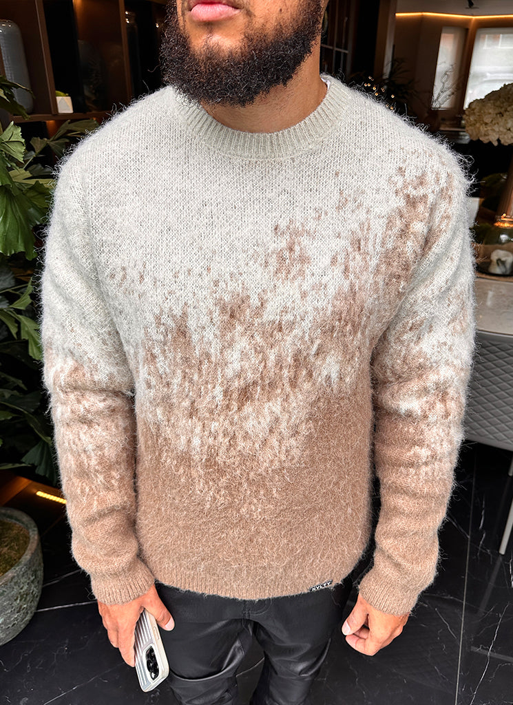 Mohair Gradient Sweater - Stone