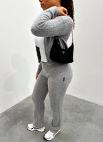 Mohair Flare Joggers - Grey