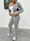 Mohair Flare Joggers - Grey