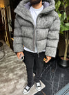 Mohair Puffer Jacket - Grey