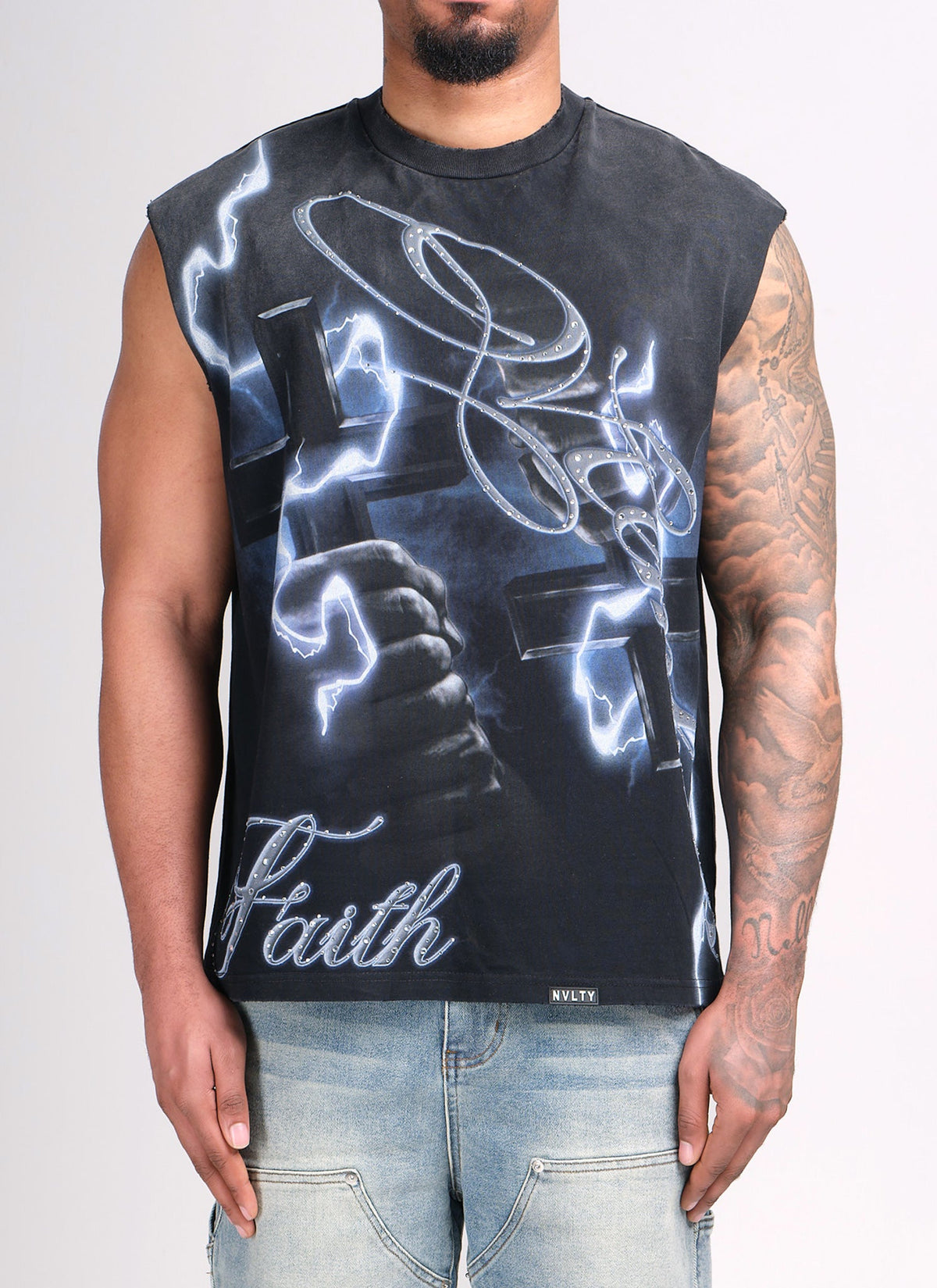 Members Faith Sleeveless T-Shirt - Black