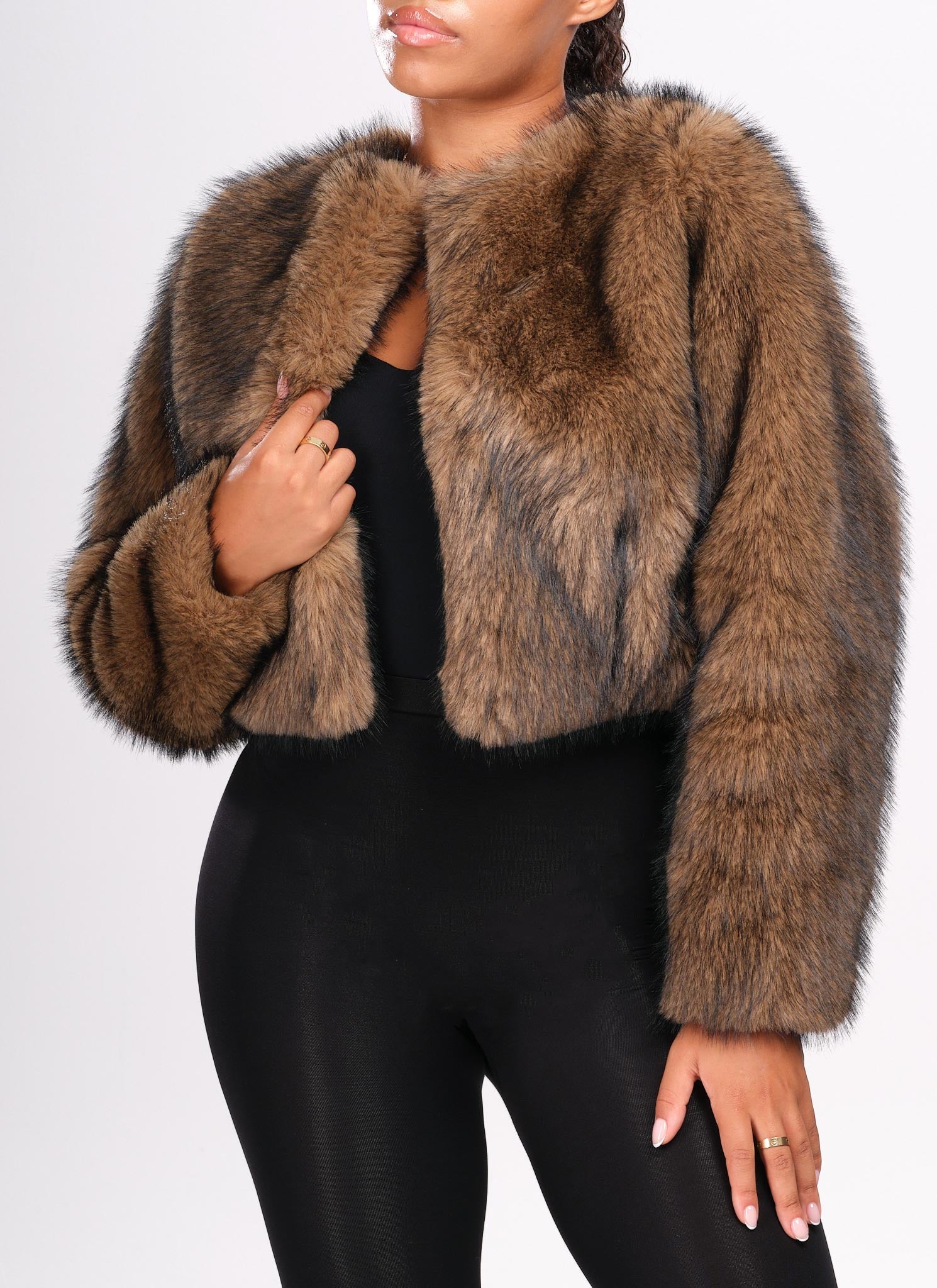 Fur Jacket - Brown