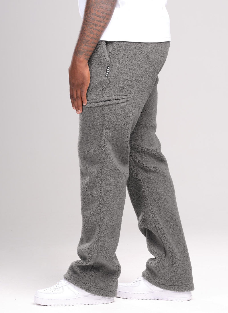 Sherpa Zip Joggers - Grey