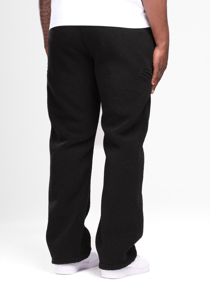Sherpa Zip Joggers - Black