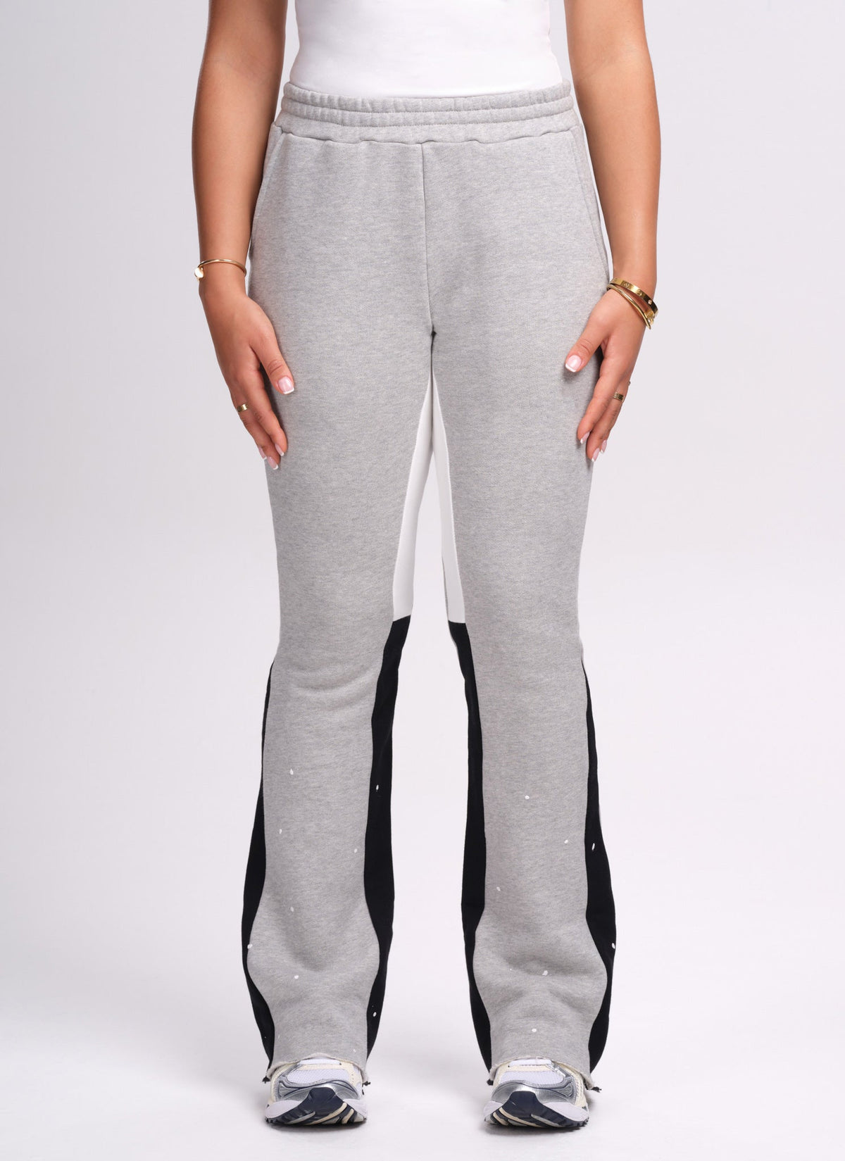 Vintage Flare Paint Joggers – Grau 