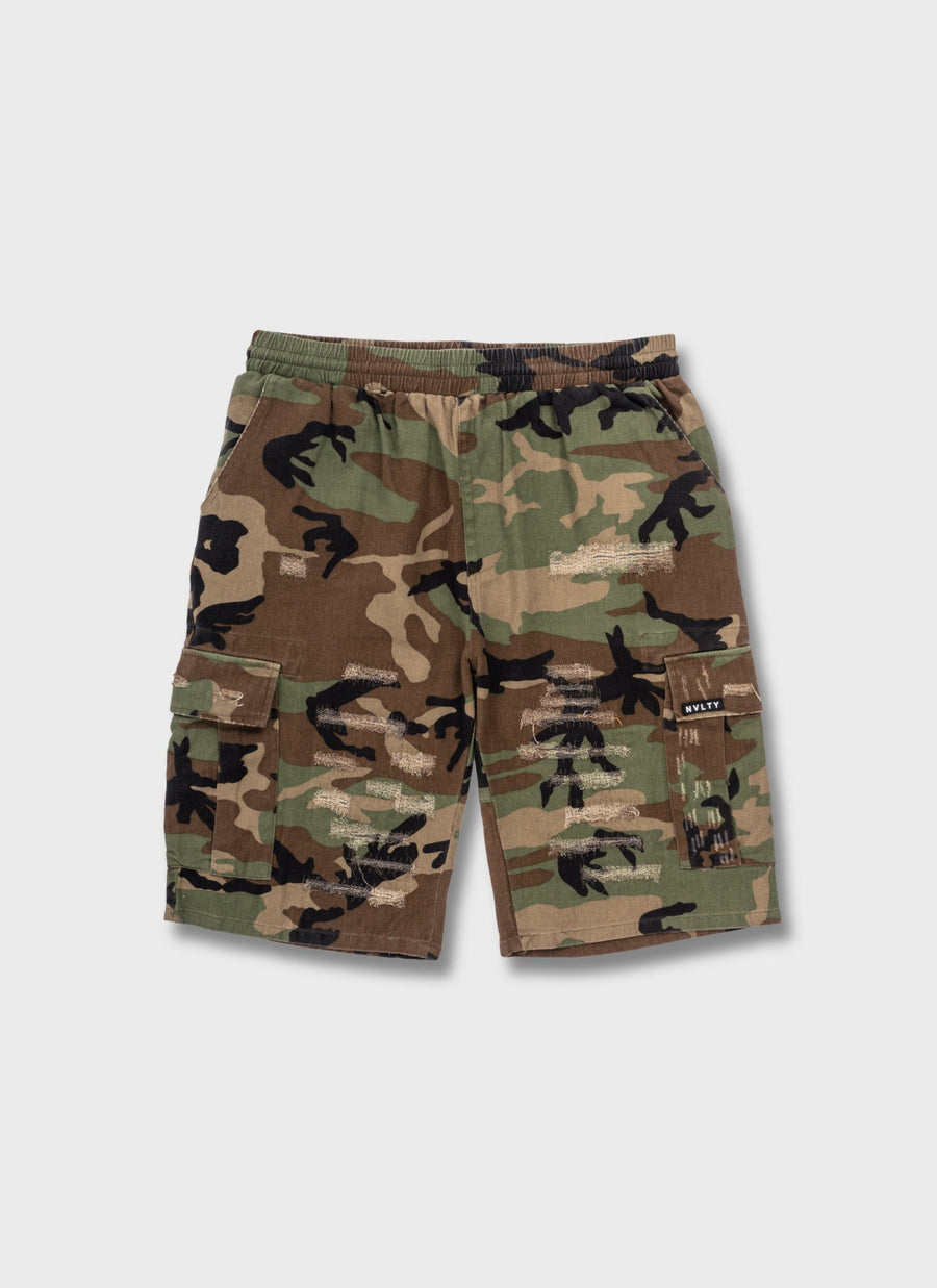 Vintage Repaired Cargo Shorts - Camo