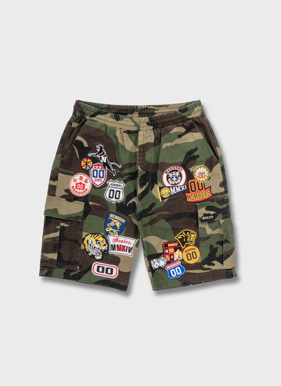 Vintage Patch Cargo Shorts - Camo