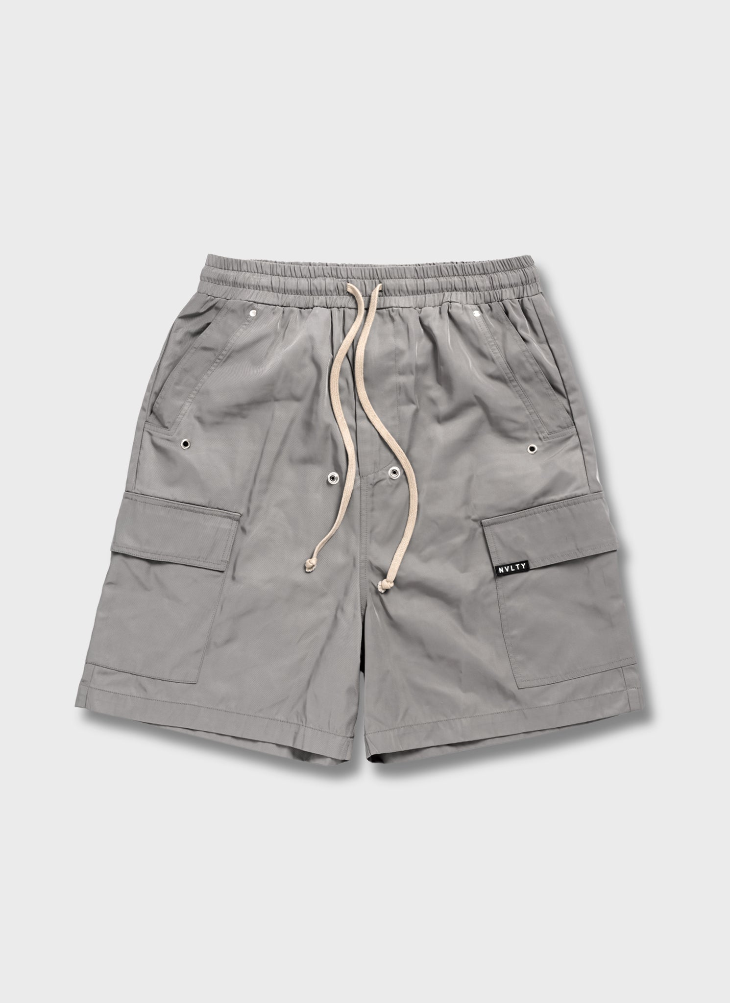 Nylon Cargo Shorts - Grey