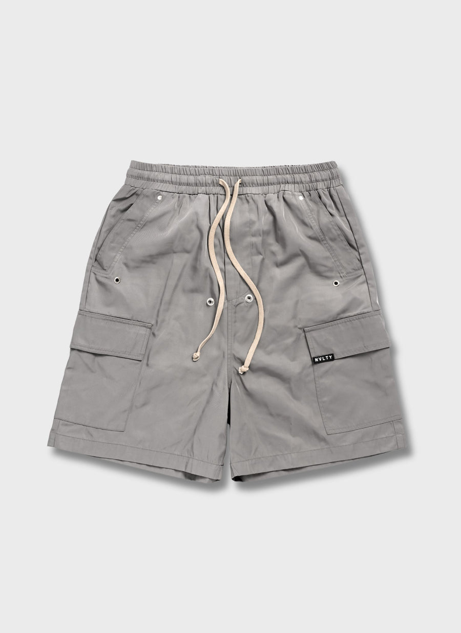 Nylon Cargo Shorts - Grey