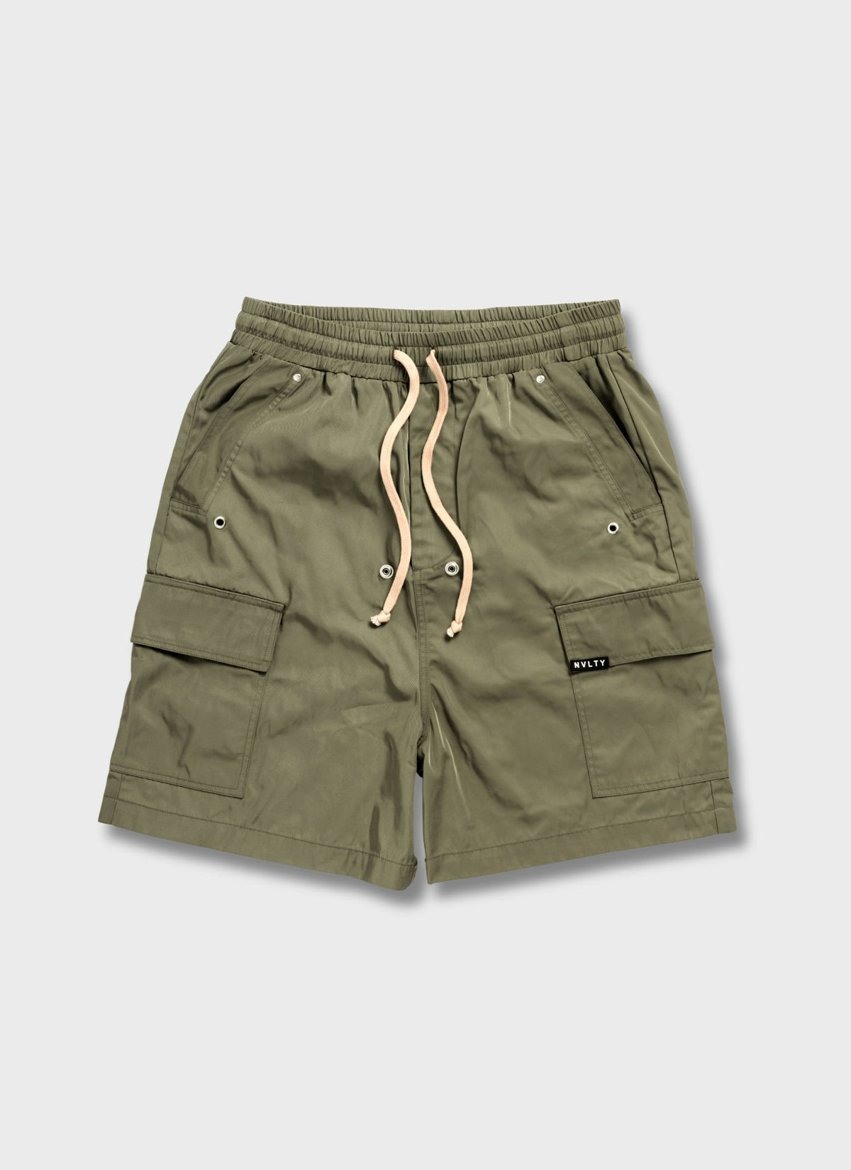 Nylon Cargo Shorts - Khaki