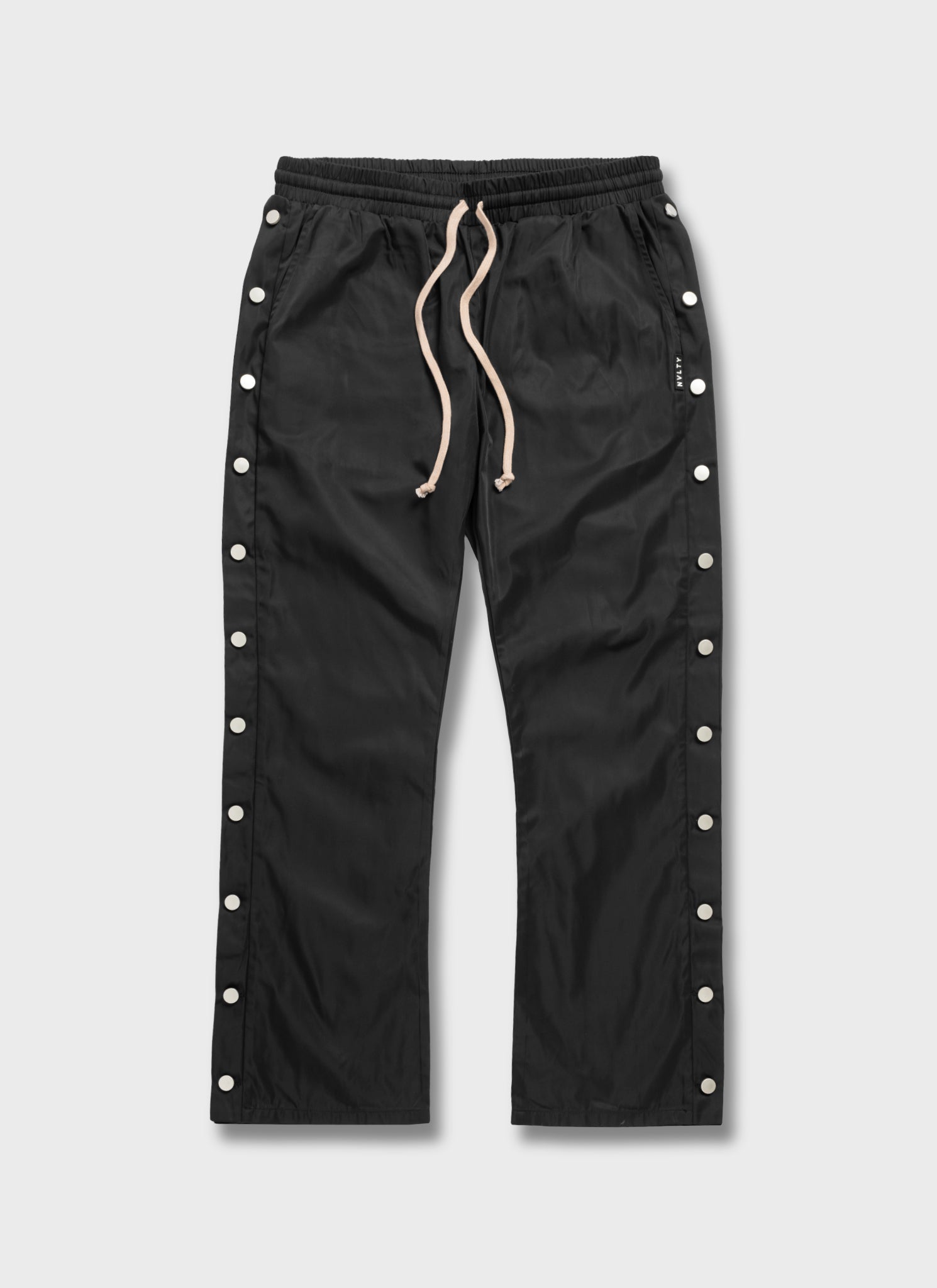 Nylon Snapper Track Pants - Black