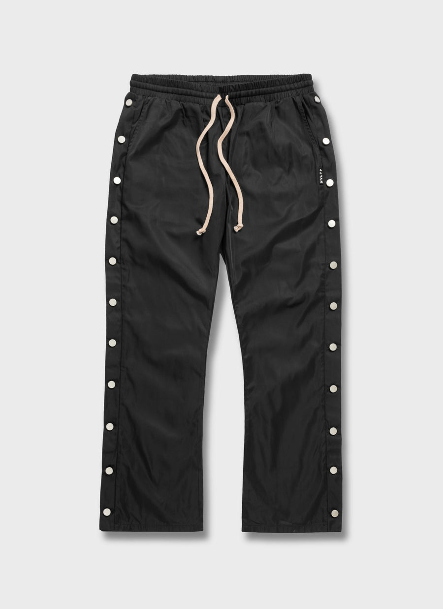 Nylon Snapper Track Pants - Black