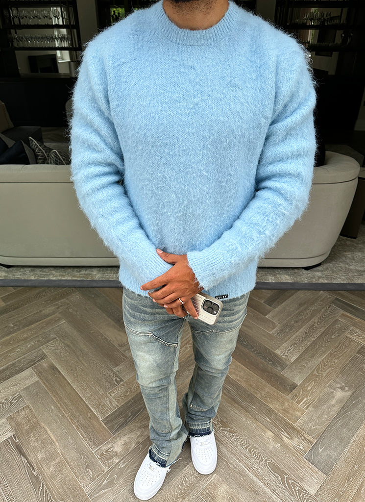 Mohair Sweater - Baby Blue