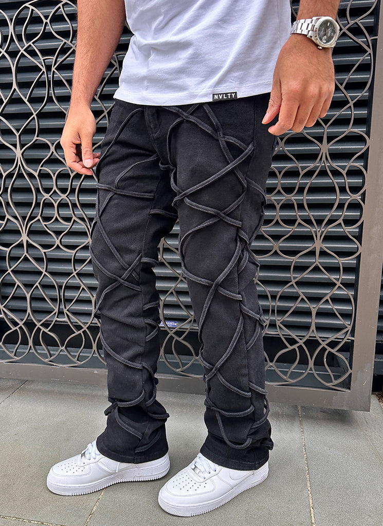 Vintage Rope Jeans - Schwarz