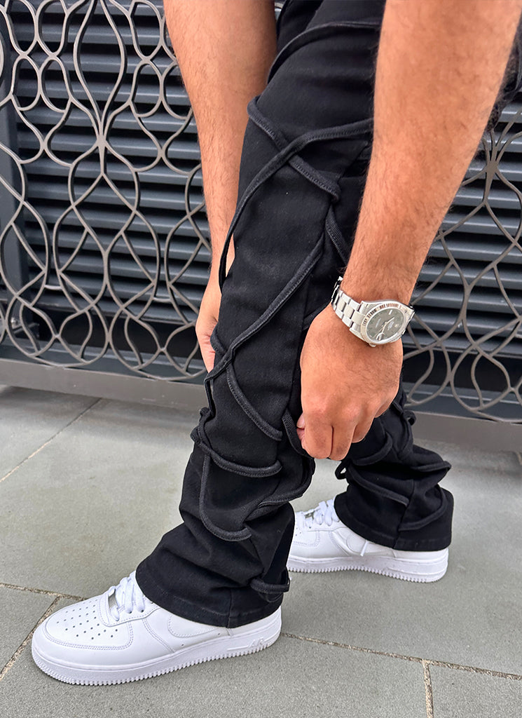Vintage Rope Jeans - Schwarz