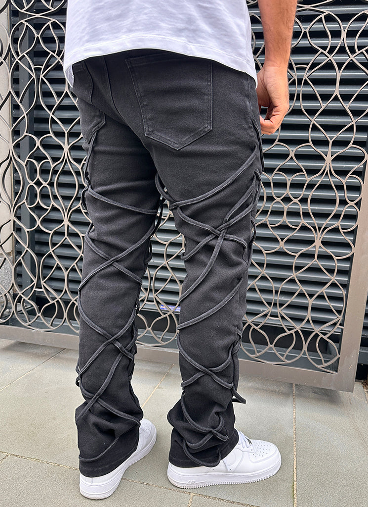 Vintage Rope Jeans - Schwarz