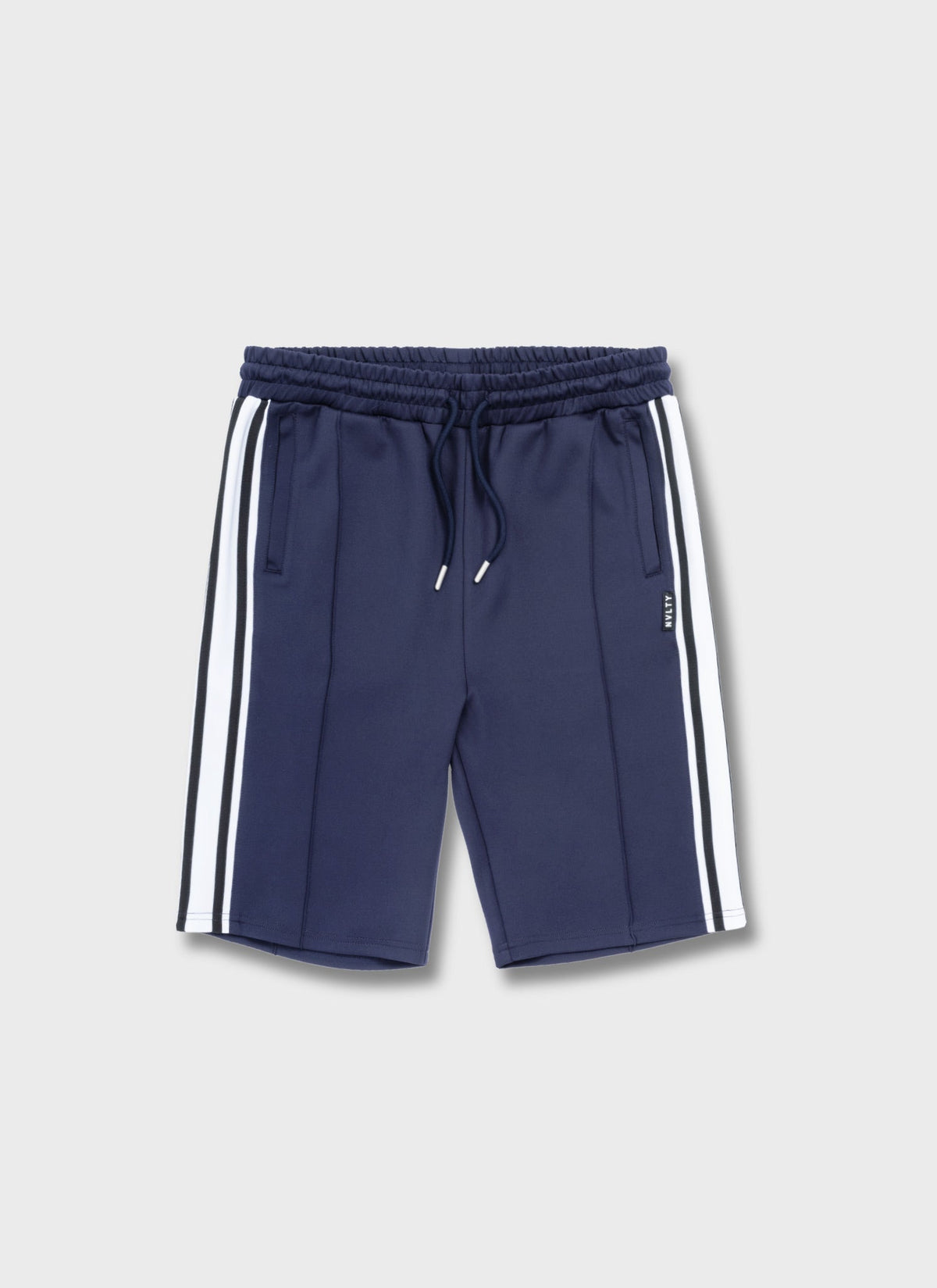 Panelled Luxe Track Shorts - Navy