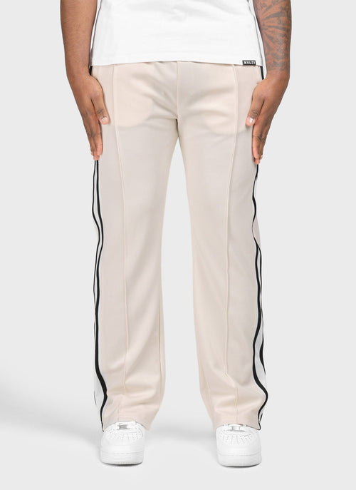 Panelled Luxe Track Pants - Ivory