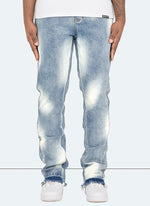 Vintage Flare Sunfaded Jeans - Blue