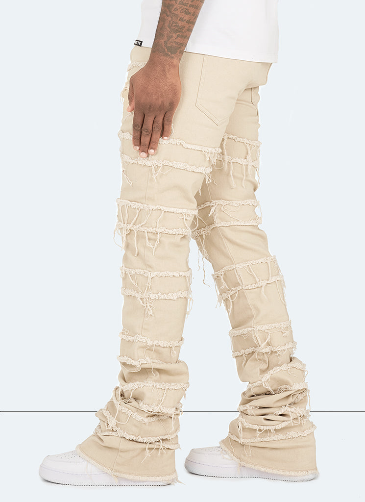 Vintage Flare Thread Jeans - Stein