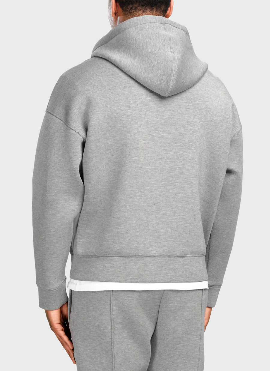 Scuba Structured Zip Hoodie - Grey
