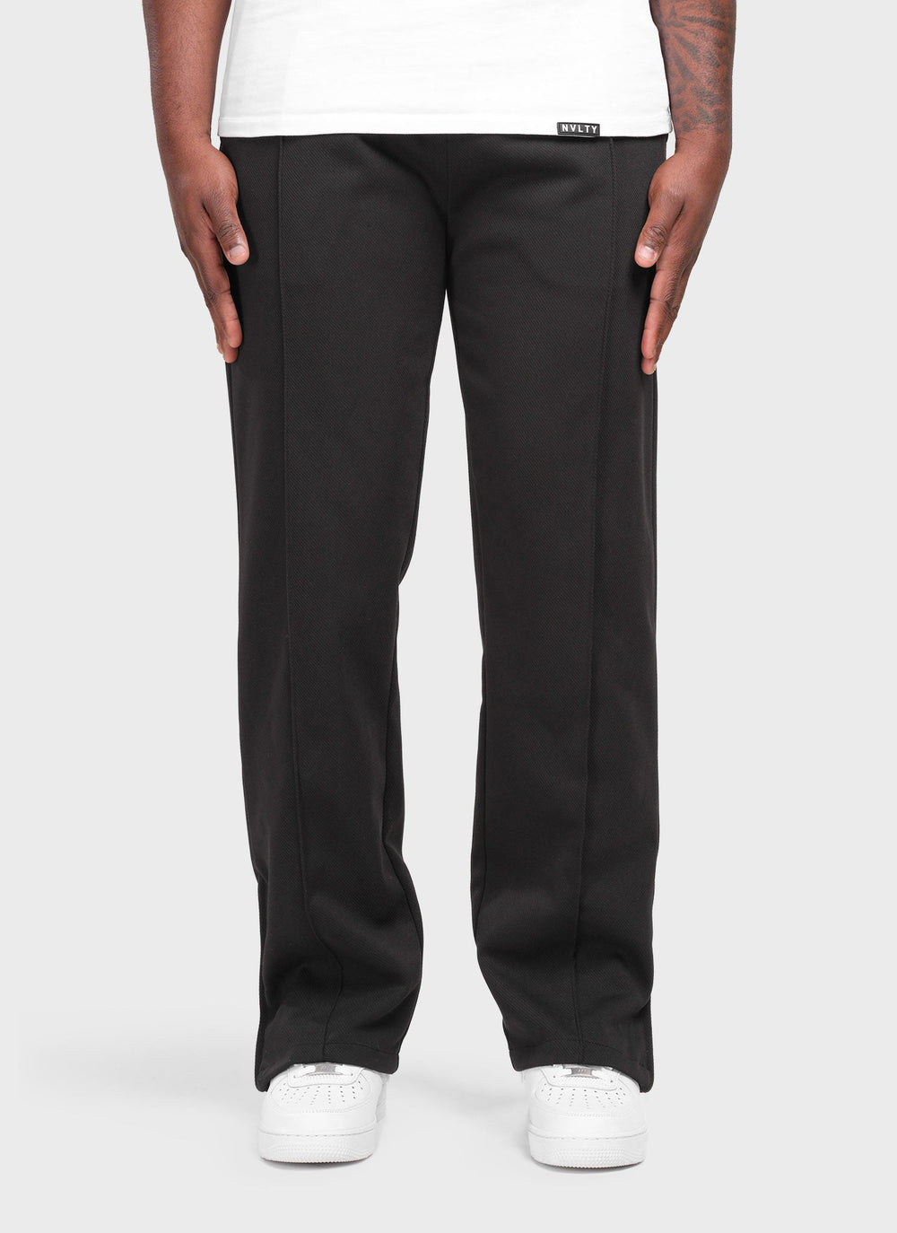 Twill Pleat Pants - Black