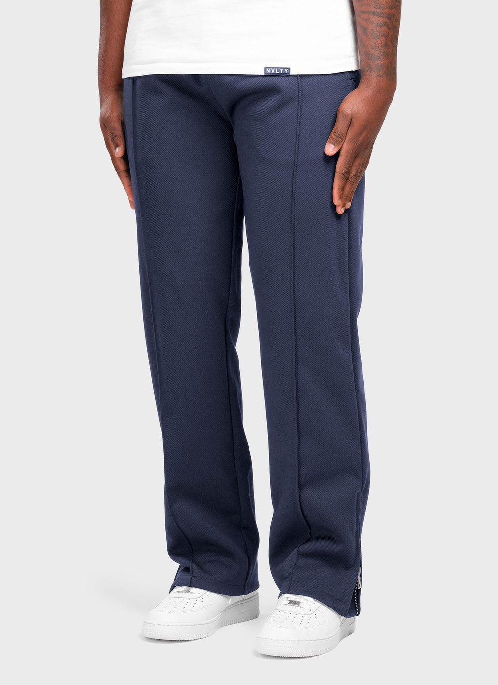 Twill Pleat Pants - Navy