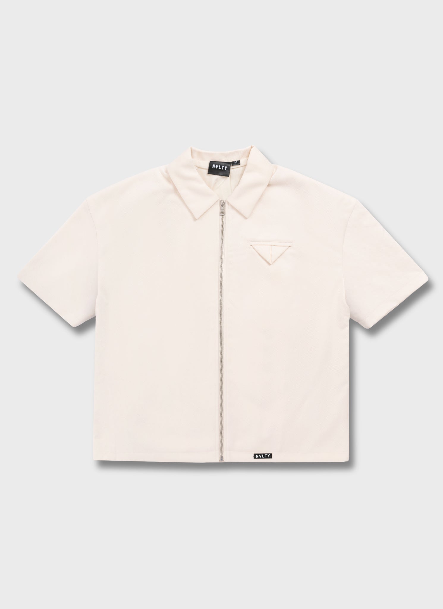 Twill Pocket Square Shirt - Ivory