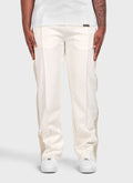 Twill Interlock Pleat Pants - Ivory