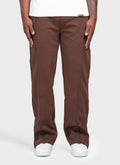 Twill Pleat Pants - Brown
