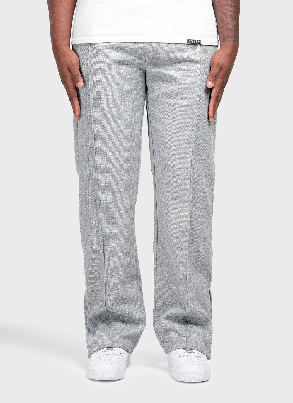 Bundfaltenhose aus Twill - Grau