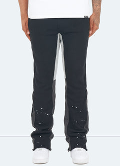 Pantalon de jogging évasé Vintage Paint - Noir 