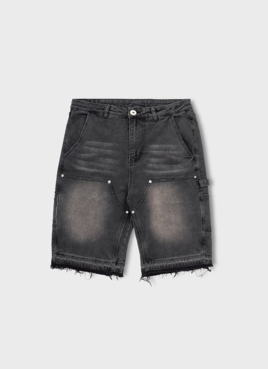 Vintage Carpenter Jeansshorts – Schwarz