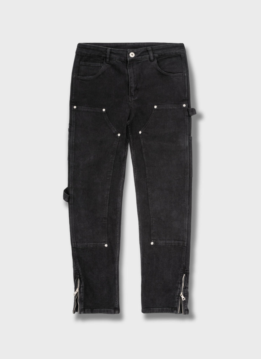 Vintage Carpenter Rivet Jeans - Schwarz